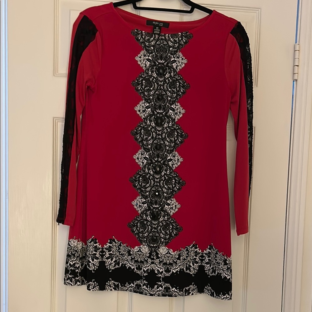 Tunic length blouse